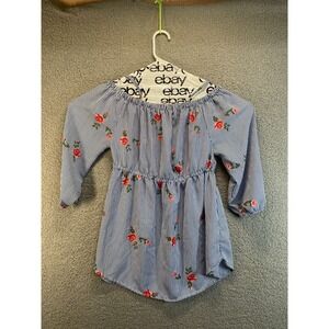 Blush Women's Medium Sheer Blouse Floral 3/4 Sleeve‎ Boho Festival Top